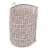 Brown fabric laundry basket with white geometric pattern