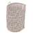 Brown fabric laundry basket with white geometric pattern