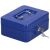 Springos blue metal cash box with keys