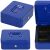 Springos blue metal cash box, multiple angle view