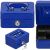 Springos blue metal cash box multiple angles