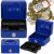 Springos blue metal cash box with money collage