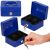 Springos blue metal cash box with hand and key collage