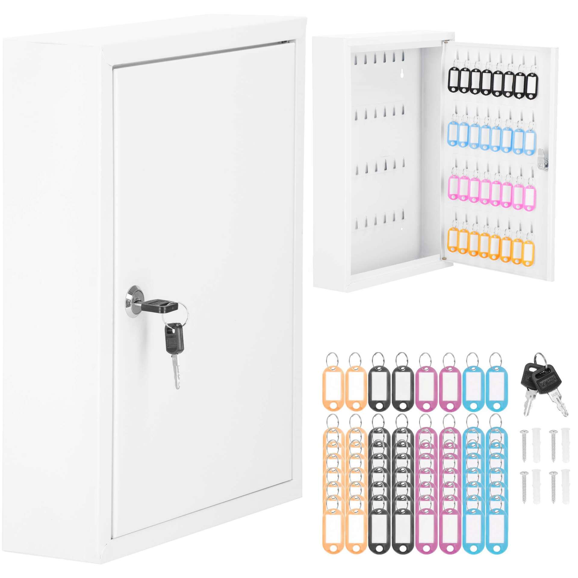 Springos Kulcstartó szekrény - fehér