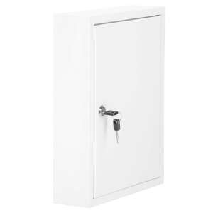 Cutie metalica din otel pentru 42 chei, echipata, 35x27x8cm, alba 51858482