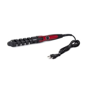 NOVA spiral hair curler with ceramic coating, black and red - Hair curler