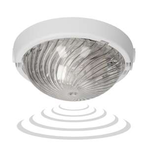 8080T-TRIO/MS/PL, corp de iluminat cu senzor de mișcare cu microunde, 75W, E27, IP44, IK10, policarbonat transparent, duze 51858733 - Lămpi cu senzor de mișcare