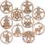 Set de 10 ornamente de Crăciun din lemn cu diverse modele