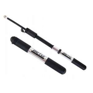 Beto kerékpárpumpa teleszkópos csővel, alumínium, fekete és ezüst, 100psi - Pumpa