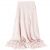 Draped Springos pink fleece blanket