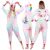 Springos Unicorn Kigurumi Pajama S size, front, side and back view