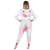 Springos unicorn Kigurumi onesie, pink and blue, back view