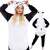 Springos kigurumi onesie panda, crno-bijela, pidžama za cijelo tijelo, veličina za odrasle