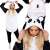 Springos kigurumi onesie panda, krupni plan kapuljače s pandinim ušima i licem