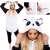 Springos kigurumi onesie panda, detalj rajsferšlusa