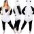 Springos panda kigurumi onesie, black and white, full body pajamas, adult size