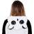 Springos kigurumi panda, czarno-biały, zbliżenie kaptura