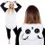 Springos Panda Kigurumi Pyjama Vorderansicht und Kapuzendetail
