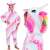 Springos Unicorn Kigurumi Pajama, size 130-140, front and hood detail