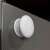 Springos cabinet and drawer lock, white, close-up of the knob