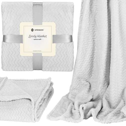 Springos grey blanket 200x220cm collage