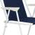 Springos folding chair, blue and white, garden chair, outdoor chair, armrest detail