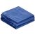 Folded Springos blue waterproof tarp with grommets
