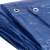 Folded Springos blue waterproof tarp with grommets