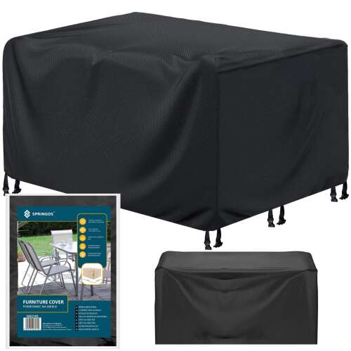 Springos kerti Bútorhuzat 152x104x71cm - Fekete