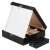 Springos tükrös ékszerdoboz fekete színben, több rekesz gyűrűk, fülbevalók, nyakláncok és órák tárolására