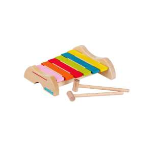 Cubika Holz-Xylophon Spielzeug, buntes Musikinstrument mit zwei Hämmern - Cubika