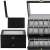 Black watch box with glass top and drawer for 20 watches, Springos