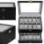 Black watch box with glass top and drawer for 20 watches, Springos
