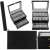 Black watch box with glass top and drawer for 20 watches, Springos