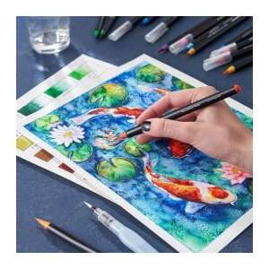 Sada vodových fixiek, 20 farieb, na maľovanie, kreslenie, kaligrafiu, umelecké potreby - Súpravy pier&ceruziek