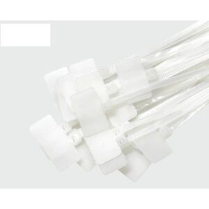 Sťahovacia páska so štítkom (100 ks) Biela 131487976 - Výstavba&Renovácia