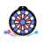 Mini-Dartboard-Set aus Kunststoff mit drei Darts