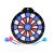 Mini Dartscheibe aus Kunststoff mit Pfeilen