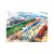 Assembled Castorland Train Station 100-piece puzzle