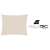 Malatec beige rectangular shade sail with brand logo