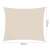 Malatec beige rectangular shade sail dimensions 4x3 meters