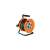 Orange 25 meter extension cord reel with 4 grounded outlets