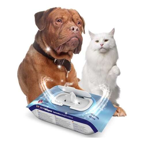CLX Wipes fertőtlenítő törlőkendő kutyáknak és macskáknak (14 x 20 cm | 20 db törlőkendő)