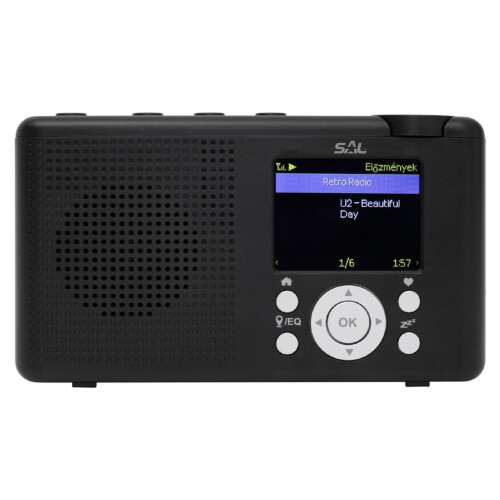 SAL INR 3000 internet radio, black, front view