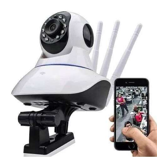 WiFi kamera beépített hang- és mozgásérzékelővel, 3 antennával – 360°-ban mozgatható (BBV)