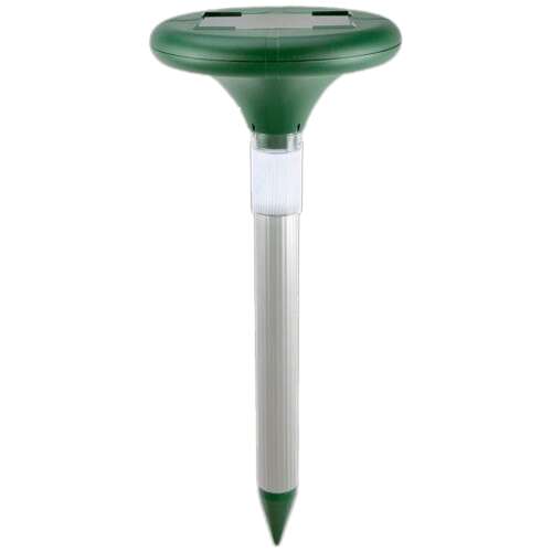HOME Solar Mole Repellent Stake with LED Light VKS 04, green and silver, solar powered, pest control