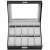 Open Springos Black 10-Slot Watch Box Organizer, top view