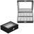 Springos Black 10-Slot Watch Box Organizer, closed and open