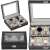 Springos watch box with 10 slots for watches, open and closed view with watches inside