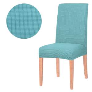 Springos turquoise checkered chair cover on a chair - Furniture Cover